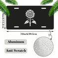 thumbnail image 2 of 1 Pcs 2D Flat License Plate Covers & Frames, Sunflower For Decorative Front, Waterproof For Decoration Aluminum License Plate Covers & Frames Cover For Men Women, 12" X 6", 2 of 7