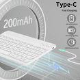 thumbnail image 6 of SZPSGC for iPad (A16) 11th 10th Generation Case with Keyboard 11 inch 2025/2022,,Wireless Detachable Keyboard with Pencil Holder for iPad 10th Gen 10.9 Inch, Auto Wake/Sleep,Black, 6 of 9