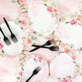 thumbnail image 4 of 48 Pcs Floral Paper Plates 7" Pink Girls’ Birthday Party Disposable Dessert Plates Supplies Decorations Tea Party Plates Tableware for Wedding Baby Shower, 4 of 6