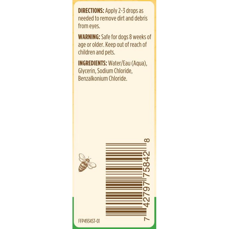 Burt's Bees Dog Eye Wash Burt's Bees Eye Wash With Saline Solution For