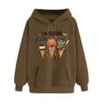 thumbnail image 5 of Kilaqueen Funny Graphic Hoodies for Women Casual Oversized Hoodie Ghost Pumpkin Halloween Sweatshirt with Kangaroo Pocket Drawstring Fall Pullover Blouses, 5 of 5