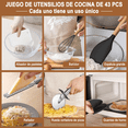 thumbnail image 3 of Utensilios Cocina De Silicona 44 Piezas Reposteria Lab.G Blanco, 3 of 5