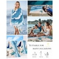 thumbnail image 5 of Blue Coastal Beach Towels Oversized Super Absorbent, Sea Turtle Summer Beach Waves Nautical Lightweight Bath Towel Quick Dry Sets For Bathroom/Pool/Rv Camping/Beach Play/Gym Room/Picnic 30"x60", 5 of 8