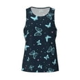 thumbnail image 4 of Xecao Beautiful Butterflies Men's Tank Top Workout Quick Dry Sleeveless Gym Jogging Muscle Shirts Summer Swim Beach Tops, 4 of 9