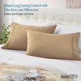 thumbnail image 2 of 100% Microfiber Pillowcases, Soft, Breathable & Wrinkle-Resistant, Set of 2, Taupe Solid, Standard Size (20" x 26"), 2 of 4