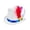 a-White4615, variant on FINALGANG Mens Womens Patriotic Top Hat With Feather Gold Star Accent Usa Flag Color Party Hat For Independence Day Daily Wear White