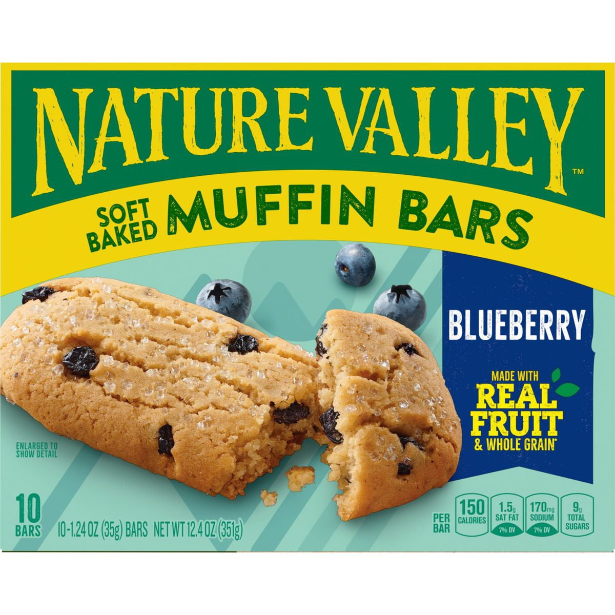 2X - Nature Valley Soft Baked Blueberry Muffin Bars - 10ct/12.4oz