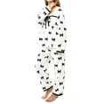 thumbnail image 3 of MVRLSH Fall Pajamas Women Winter Flannel Pajama Set Coral Fleece Fabric Thickened For Warmth With Popular Aesthetic Cozy Loungewear & Sleepwear Black Xxl, 3 of 4