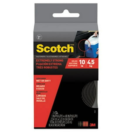 

Scotch Extreme Fasteners 1 x 4 ft Black 1 Each (MMMRF6741)