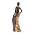 thumbnail image 4 of Estatua de dama tribal africana, adorno de resina, decoración africana, arte africano ligero Estilo D, 4 of 9