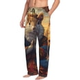 thumbnail image 6 of Logiee Maple Leaf Meditating Squirrel Print Pajama Pants for Men,Men’s Pajama Bottoms,Mens PJ Pants with Pockets & Button Fly-3X-Large, 6 of 6