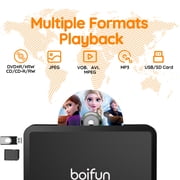 BOIFUN 9.5 Portable DVD Player for Kids, 7.5 Swivel Screen, 5h Battery, Region Free USB/SD/DVD, DVD Player for Car Travel