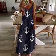 thumbnail image 4 of Nautical Anchors Sleeveless Dress Party dresses dress korean style women's evening dress dresses ladies summer, 4 of 6