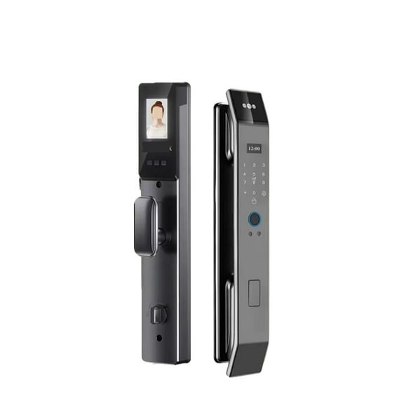 Simple Version D14P 3D Face Recogntion Smart Door Lock Wishome APP Control Fingerprint Passwod Electronic Door Lock With Camera ,Corrosion-Resistant