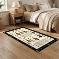 thumbnail image 2 of ODIKA 5'x7' Ultra-Soft Area Rug, Music Vintage Guitar Collage Retro Chord Diagram Border Note None Washable, Bare feet friendly, Silk-Touch for Bedroom Home office, 2 of 7