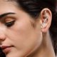 thumbnail image 2 of Pendientes De Gancho Sobre Orugas Para Mujer, 7 Uds., Aleación De Diamantes De Imitación, Orejeras Para Mujer Vogacara AP005605-00, 2 of 6