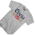 thumbnail image 3 of Coors Mens Miller Light Shirt, Graphic Coors Beer Logo Shirt Heather Grey – 2XL, 3 of 6
