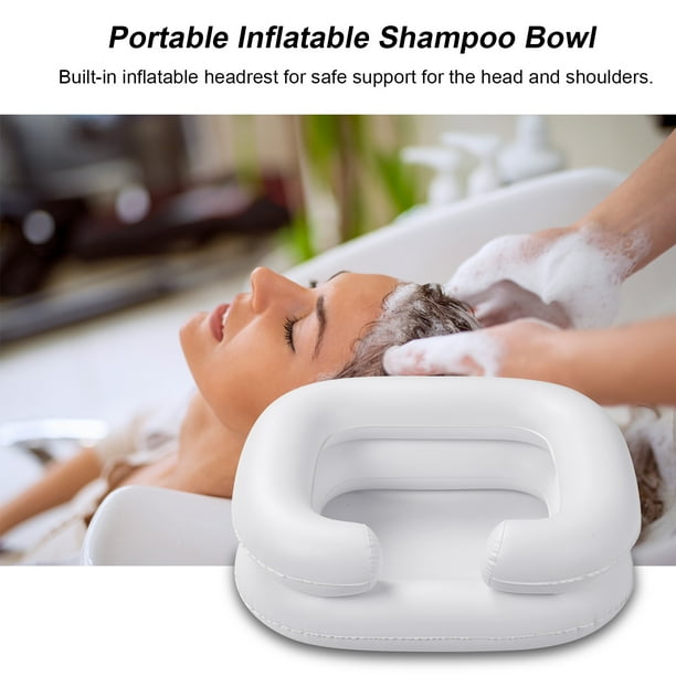 Yeacher Portable Inflatable Shampoo Bowl for Bedside and in Bed Hair Washing, Hair Cuts and Hair