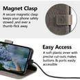 thumbnail image 2 of Case for Samsung Galaxy A54 5G, Premium PU Leather Magnetic Flip Wallet Case with Card Holder Cash Slot Lanyard Strap Kickstand Function Embossed Mandala Flower Pattern Shockproof Cover - Gray, 2 of 16