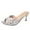 Silver, variant on Women Glitter Pointed Toe Slide Sandals Slip On 2.75 Inch Stiletto Heel Evening Party Dress Slippers
