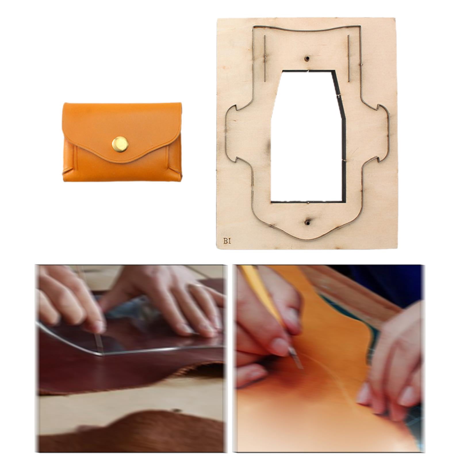 Leather Cutting Dies Leather Wallet Template Wooden Practicle Coin Purse Leather Cutter DIY Card Holder Card Holder Templates Fittings