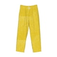 thumbnail image 2 of Vsdgher Yellow Glitter Print Mens Pajama Pants Sleep & Lounge Pants, PJ Bottoms With elastic waistb and Pockets, 2 of 5