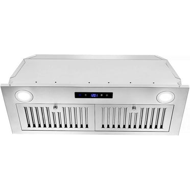 New 30 inch 600CFM Insert Range Hood Stainless Kitchen Exhaust Vent Dishwasher Filter 120V