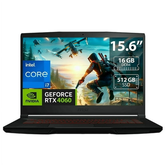 Laptop Msi GF63 15.6" FHD Intel Core i7-12650H Nvidia RTX 4060 16GB RAM 512GB SSD; Negra