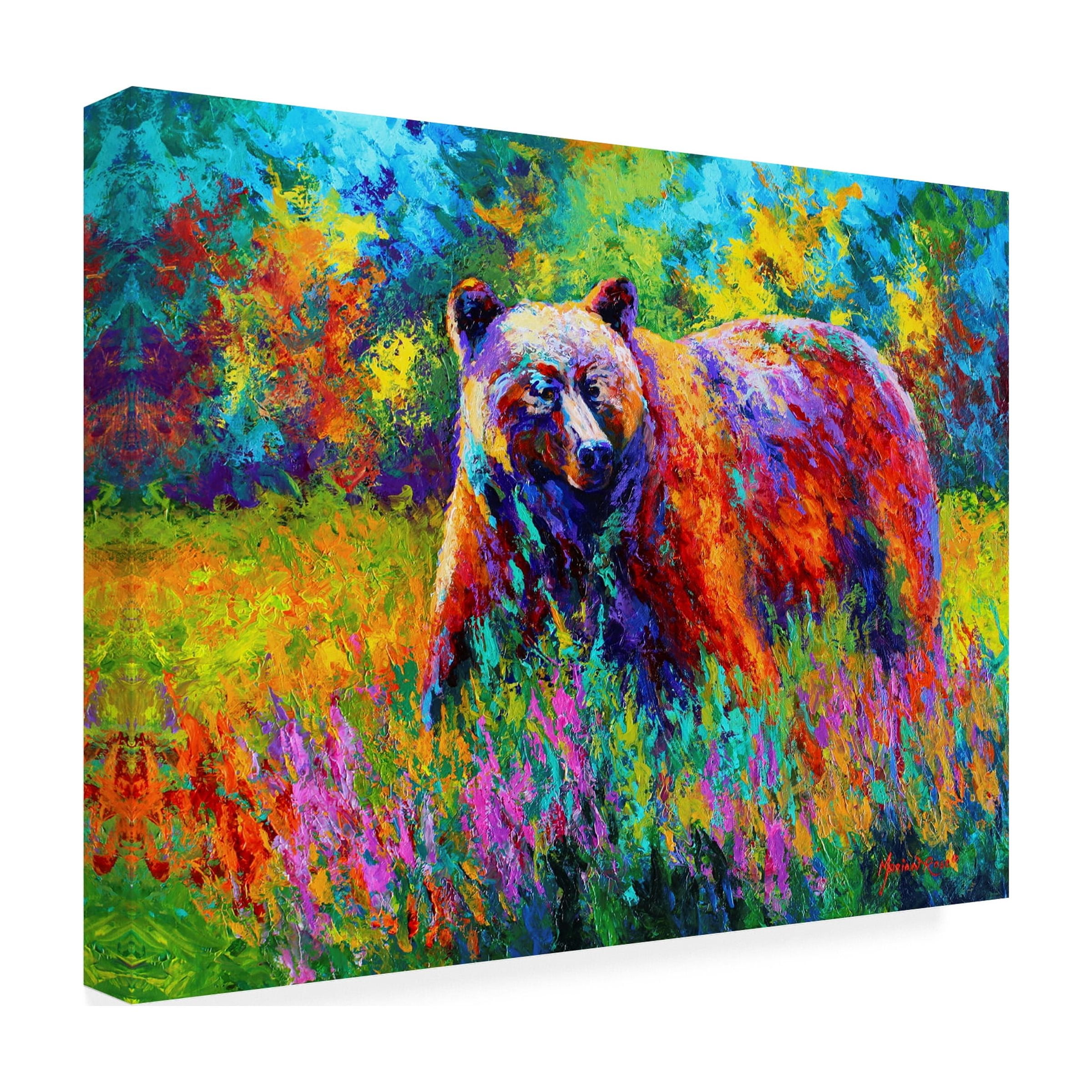 Marion Rose 'Grizz On Guard' Canvas Art