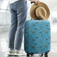 thumbnail image 2 of Cartoon Construction Vehicles Warning Signs Luggage Cover Fashion Suitcase Cover Baggage Covers Fit 25-28 Inch Luggage (Go Travel), 2 of 5