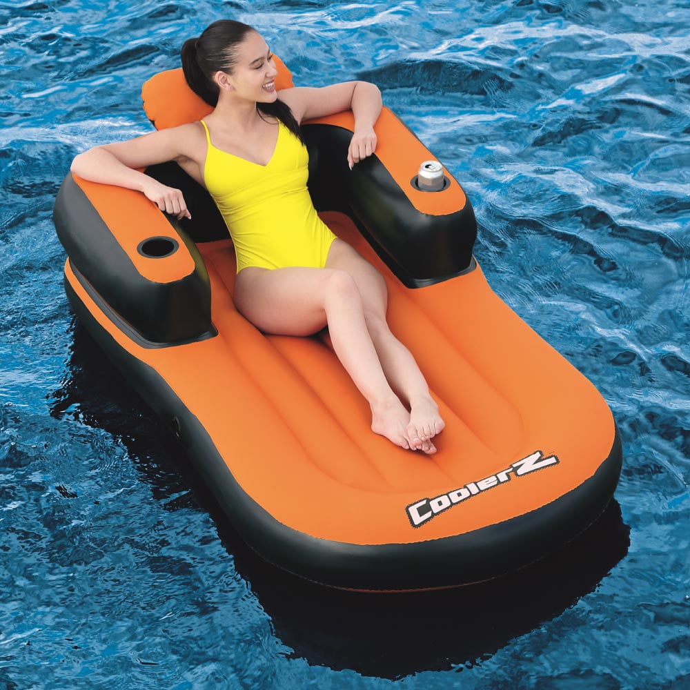 Bestway Vinyl Ultra Deluxe Pool Float, Orange - Walmart.com