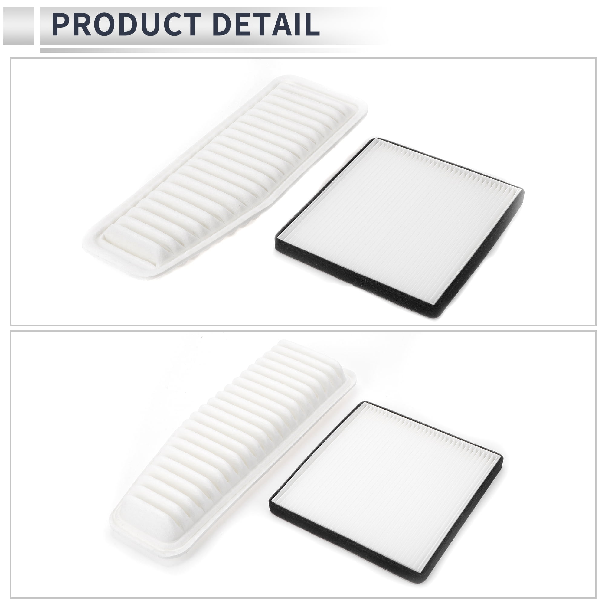 Unique Bargains Engine Cabin Air Filter Combo Set for Toyota RAV4 2.4L 2001-2005