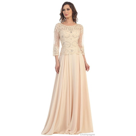 CLASSY MOTHER OF THE BRIDE GROOM EVENING GOWN