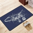thumbnail image 4 of PUREYAH Front Door Mat Indoor Entrance, Non-Slip Washable Graffiti Aircraft Airplane Flight Decorative Rug Carpet for Bedroom Living Room Bathroom 36"x24", 4 of 8