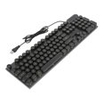thumbnail image 1 of Mechanical Keyboard, 104 Keys USB Wired Keyboard with Colorful Backlit, Waterproof Plug and Play Computer Keyboard with Round Keycaps for Family Office Editing, 1 of 7