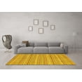 thumbnail image 3 of Ahgly Company Machine Washable Indoor Rectangle Abstract Yellow Modern Area Rugs, 6' x 9', 3 of 4