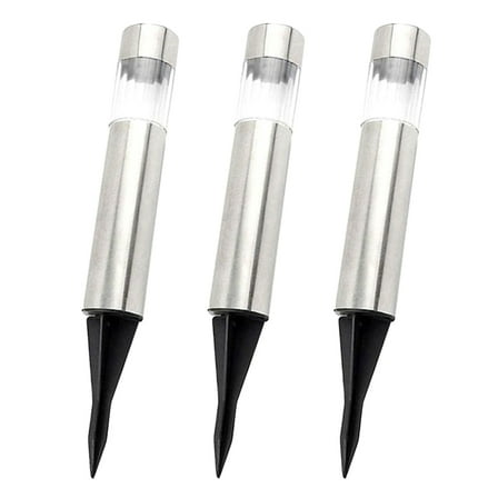 RENACLIPY 3pcs Solar Powered LED Pathway Lights Modern Landscape Outdoor Garden Lighting