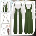 thumbnail image 2 of Disfraz de elfo de fantasía medieval, disfraz de cosplay para mujer adulta, disfraz de hada renacentista gótica para Halloween, diadema con orejas de elfo, traje vikingo, 2 of 5