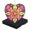 AX0013, variant on Funny Christmas Ornament,Colorful Mandala With Intricate Floral Patterns Vector Illustration,Xmas Heart-Shaped Ceramic Pendant