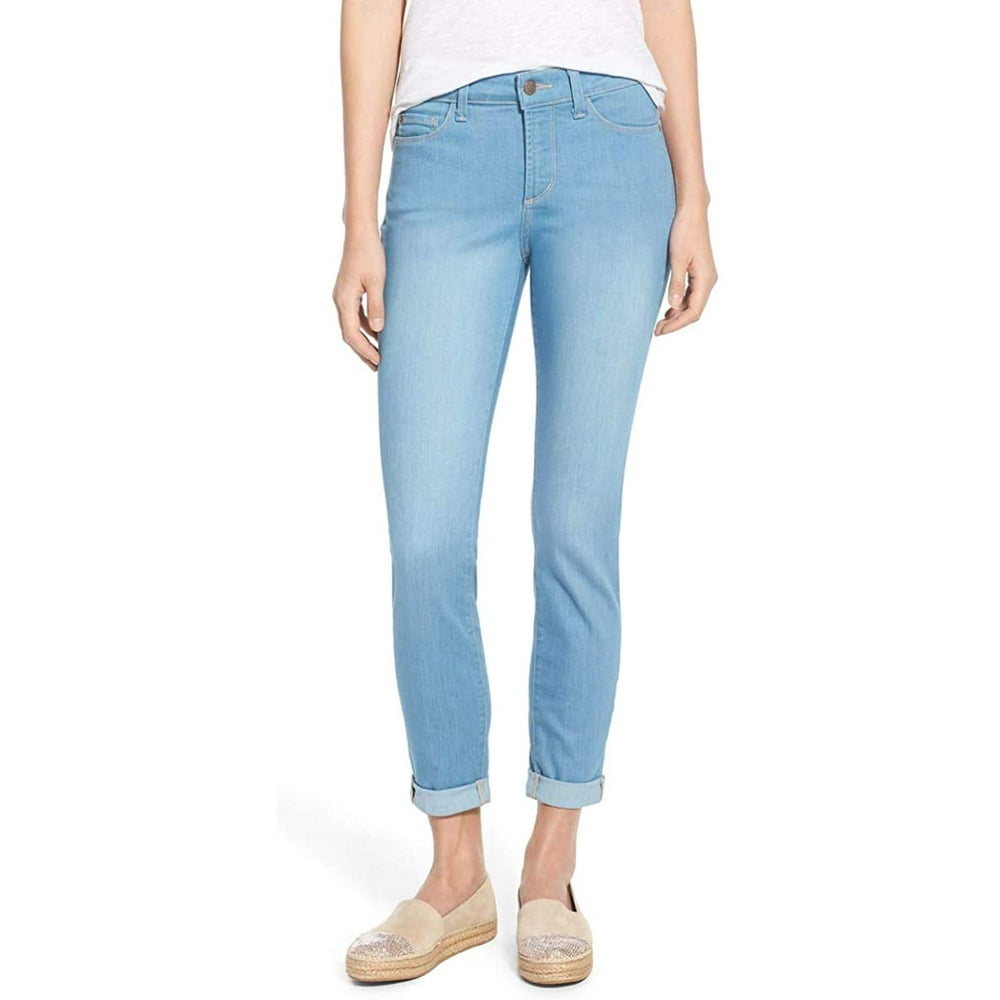 NYDJ - Womens Jeans Petite Boyfriend Skinnt Cuffed Stretch 8P - Walmart ...
