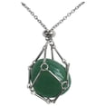 thumbnail image 4 of Collar con colgante de piedra, adorno de decoración de joyería de moda,  en alambre para la fiesta de San Valentín Aniversario Verde Salvador  Collar colgante, 4 of 9