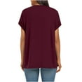 thumbnail image 3 of Casual Women's T-Shirts - Basic Loose Fit Crewneck Short Sleeve Summer Solid Color Tee Shirt Top for Everyday Wear, 3 of 8