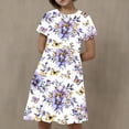 thumbnail image 1 of LOVZFMLL Robe Sans Manches à Rayures avec Nœud pour Filles de 3 à 8 Ans, 1 of 5