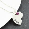 thumbnail image 3 of 4Pcs/Set Necklaces Pendants Rhinestone Inlaid Jewelry Gift Heart Shape Best Friends Forever and Ever BFF Pendant Necklace for Banquet, 3 of 7