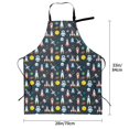 thumbnail image 2 of Kdxio Rocket Space Apron with Pockets Adjustable Kitchen Aprons for Men Women Waterproof Aprons for Cooking,Drawing,Crafting, Baking Household Cleaning, 2 of 5