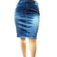 thumbnail image 6 of Jack David Women's Plus Size Blue Soft Curvy Stretch Denim Jeans Skirt 1X 2X 3X, 6 of 9