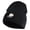 Black, variant on Gerbil Embroidered 8 Inch Solid Knit Short Beanie Made in USA - white OSFM
