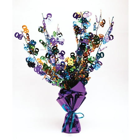 Pack of 6 Bright And Bold "80" Foil Spray Centerpiece Party Decorations 15"