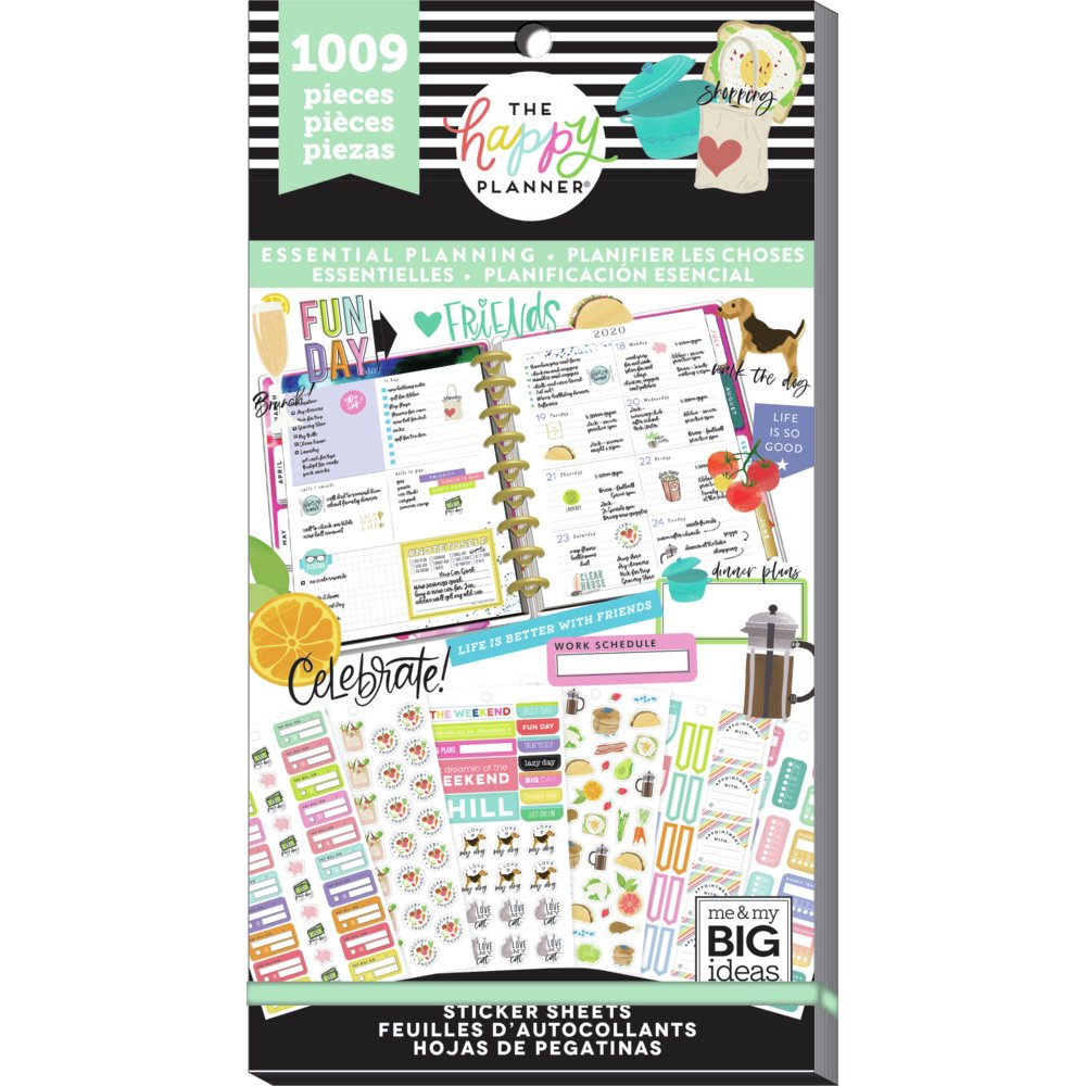 Happy Planner Sticker Value PackPlanner Essentials, 1009/Pkg Walmart