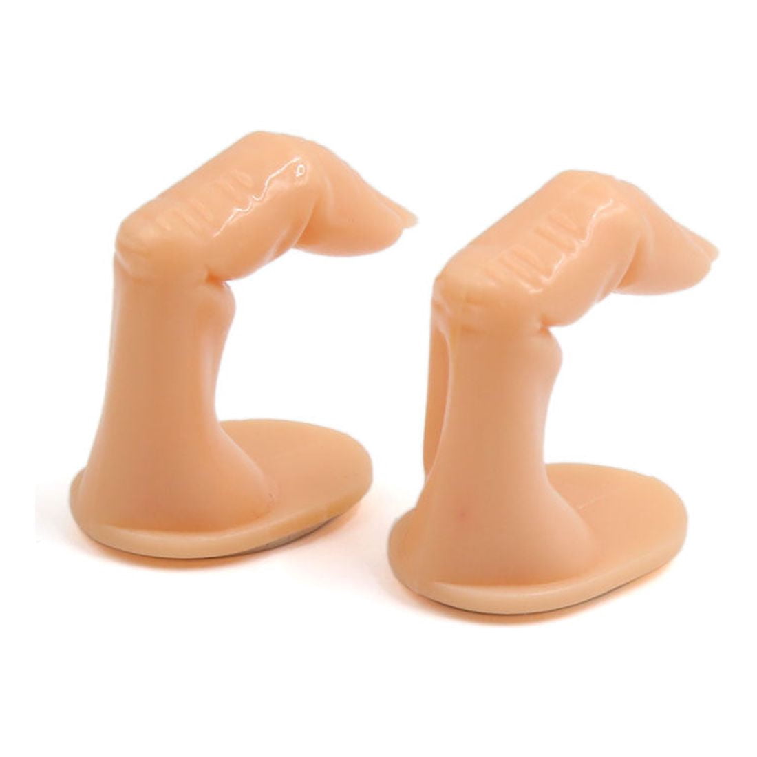 Unique Bargains 2pcs Pro Polish Nail Art Practice Fake False Fingers Training Display Tool